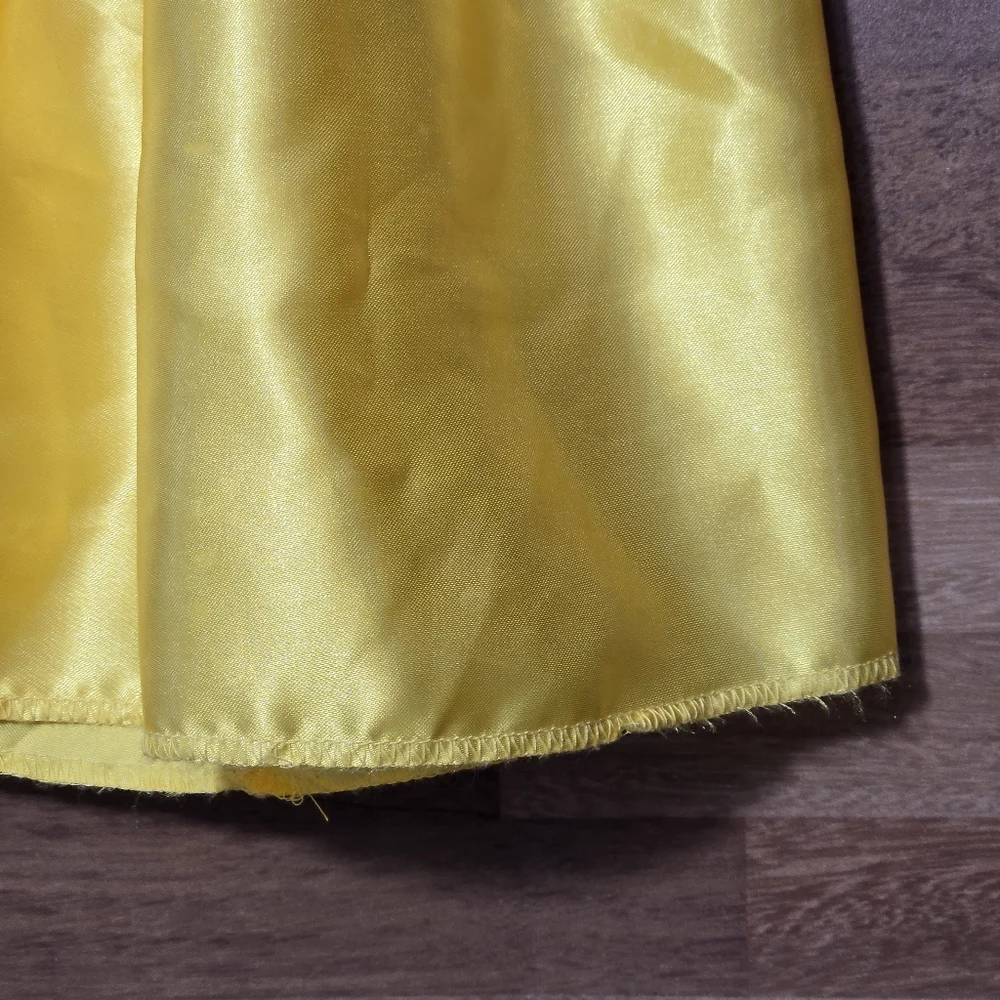 Disney Princess Belle Costume Girls Yellow 2 Piece Dress Up Set Beauty and Beast